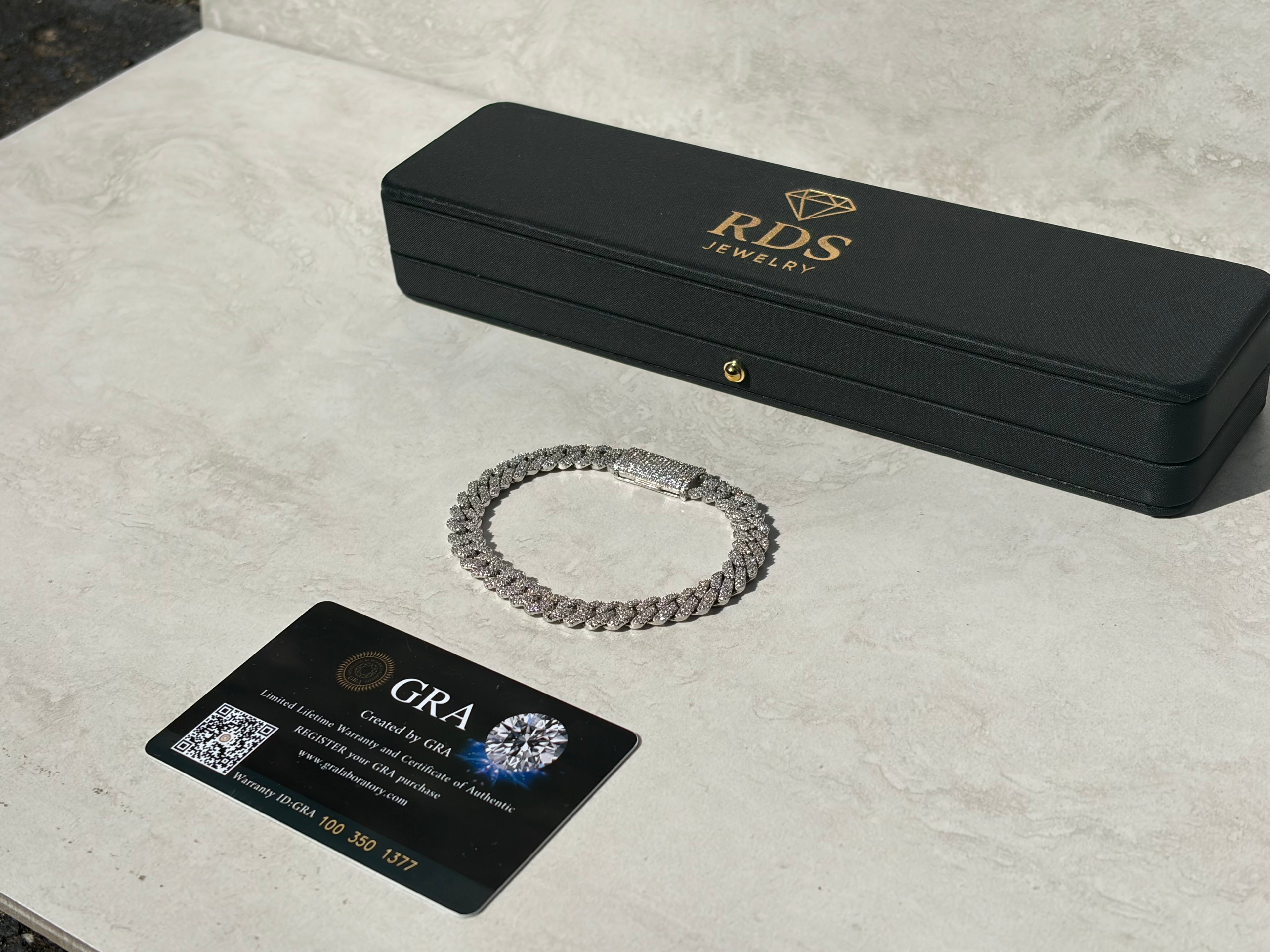 8mm Diamond-Cut Moissanite Cuban Link in 925 Sterling Silver