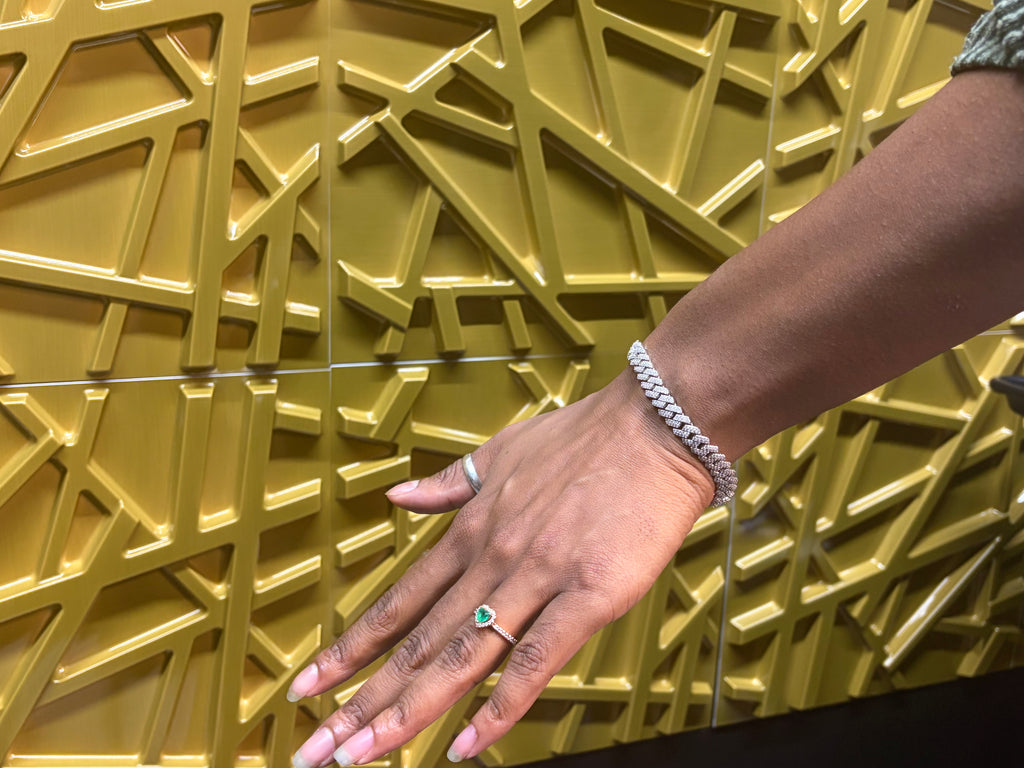 8mm Diamond-Cut Moissanite Cuban Link in 925 Sterling Silver